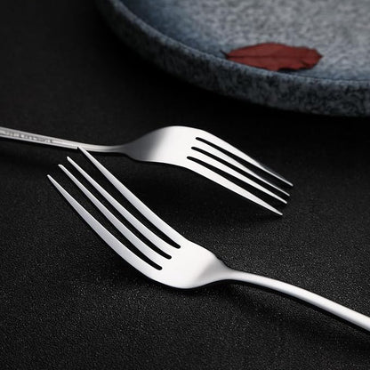 VANDBAO Silver Flatware Cutlery Silverware Set 20 Pieces, Stainless Steel - Image 6