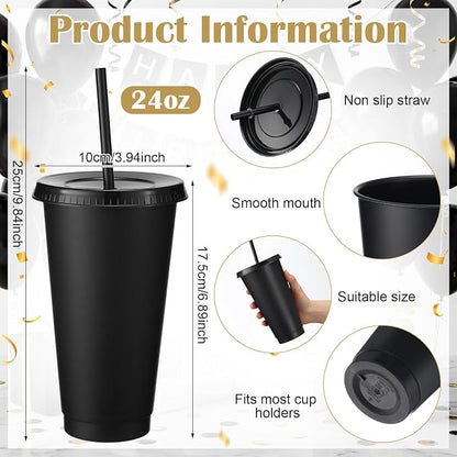 Honeydak 150 Pack Tumbler with Straw and Lid Bulk Cups - Image 3