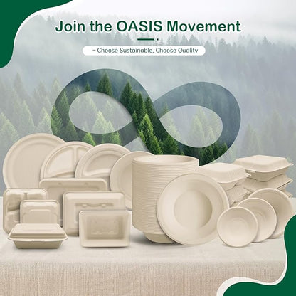 16 oz 128-Pack Compostable Paper Bowls, Disposable Salad & Soup Bowls, - Image 7