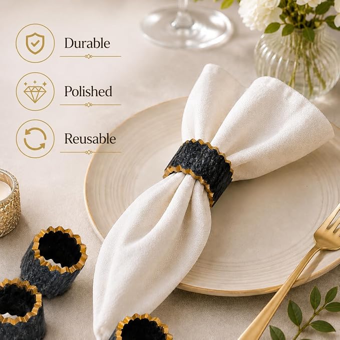 Epoxy Resin Napkin Rings Set of 6 - Image 5