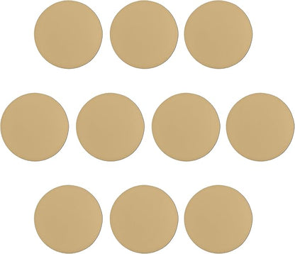10 Round Foam Bud Coasters Pack, 4 inch - PU Foam, Party Favor - Khaki