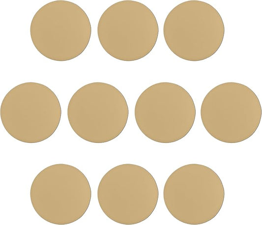 10 Round Foam Bud Coasters Pack, 4 inch - PU Foam, Party Favor - Khaki