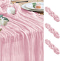 Cheesecloth Table Runner Blush Pink 10FT Boho Gauze Runner, 3 Pack | 120 Inch by Wokceer
