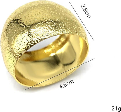 14K Gold Napkin Rings Set of 12, Metal Gold Napkins Rings Holder Buckles - Image 7