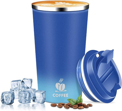 Insulated Travel Coffee Mug Reusable Coffee Tumbler Cup by QEMAUUAHealthyLife