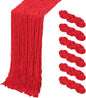 6 Pack Red Cheesecloth Table Runner, 17 x 108 Inch, Gauze Cheese Cloth Table by Yorcari