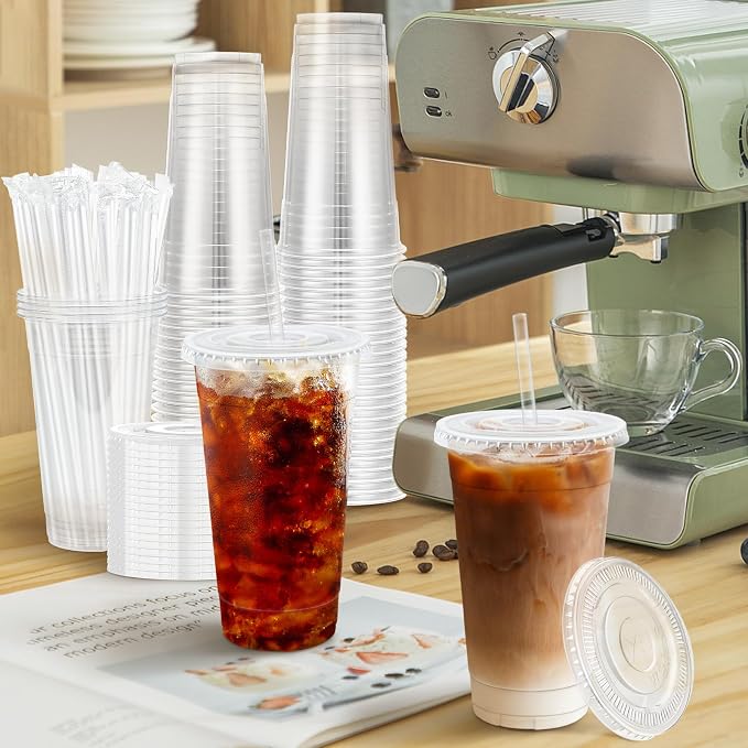 Lamosi 300 Pack 20 oz Plastic Coffee Cups - Image 5