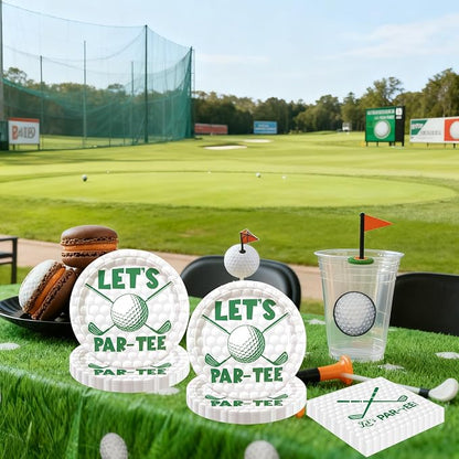 50pcs Golf Paper Plates and Napkins Party Decorations | Golf Themed Birthday - Image 6