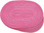Noctiflorous Oval Braided Placemats Set of 4 Woven 12x18 Inch Non Slip Washable Heat Resistant Place Mats Tablemats for Dining Kitchen Party Daily Table Decor Dinner Mats (Hot Pink, 4)