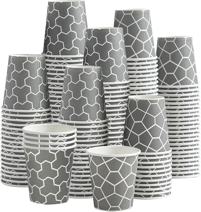 300 Pack 3oz Disposable Paper Cups, Dixie Small Bathroom Cups | Food grade by Huifany