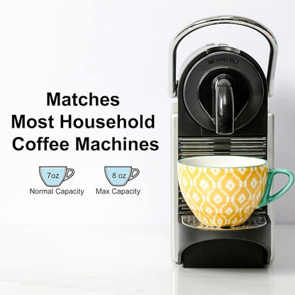 KitchenTour Espresso Cups and Saucers set, 7oz - Image 3