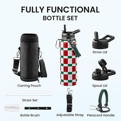 RAYMYLO Insulated Water Bottle 40 oz, Triple Wall Vacuum Stainless Steel | - Image 8