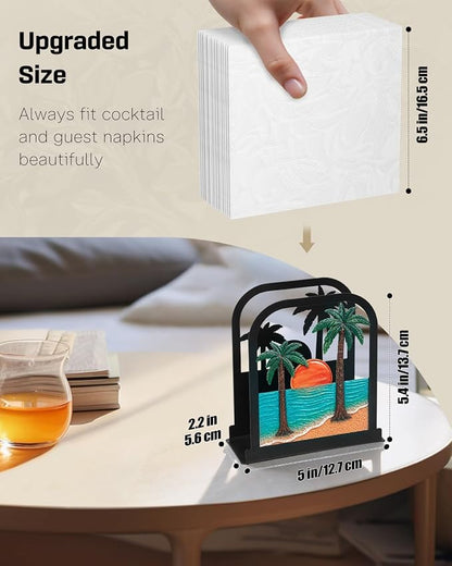 Uniclife Metal Napkin Holder for Table, Upright Standing Napkin Dispenser | - Image 2
