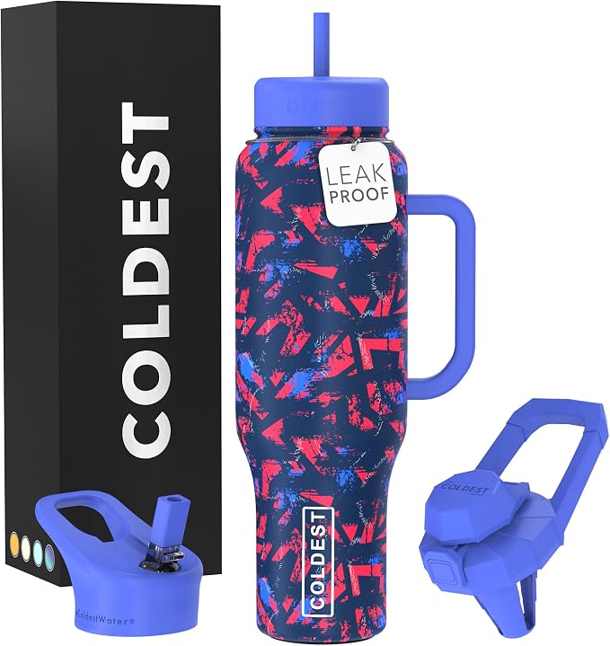 Coldest Tumbler with Handle and Straw by Coldest