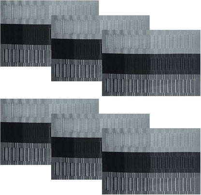SHACOS Placemats with Table Runner Set of 7 Woven Vinyl Table Mats and Runner - Image 7
