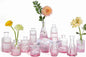 Pink Glass Bud Vases Set of 12, Mini Flower Vase for Centerpieces, Small Vases in Bulk for Wedding Decorations, Vintage Vase for Table, Home Décor