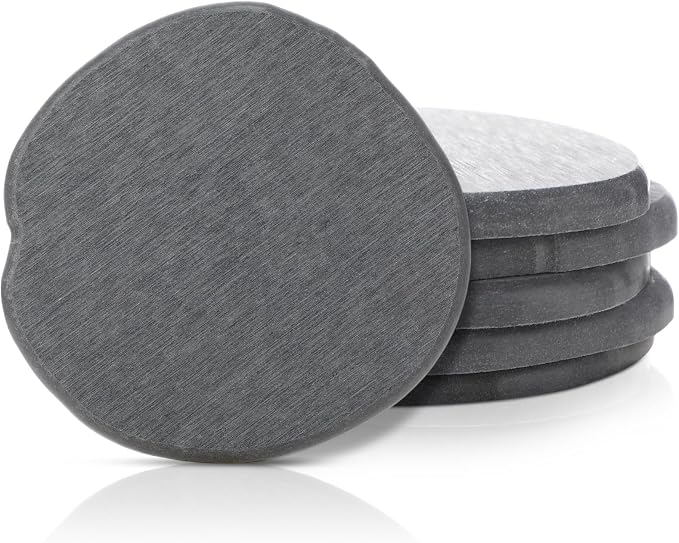 Diatomaceous Earth Coaster ，Set of 6，Unique White Absorbent Coasters by Unknown