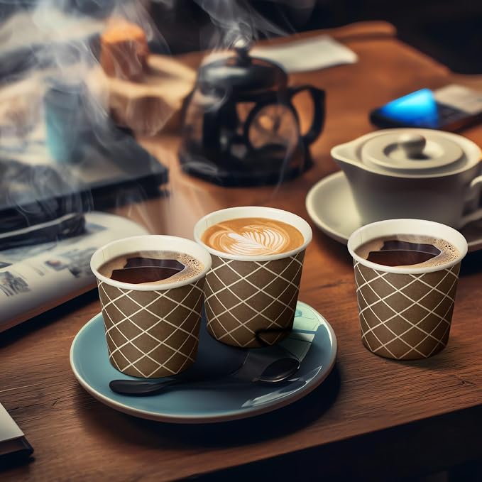 Rtteri 200 Pcs Count 3 oz Disposable Coffee Cups Disposable Espresso Cups Small - Image 4