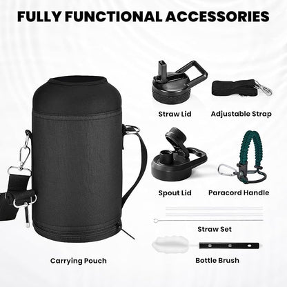 RAYMYLO Insulated Water Bottle 64 oz, Triple Wall Vacuum Stainless Steel | - Image 7