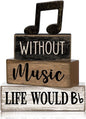 Moucuny 4 Pcs Music Notes Decor Wooden Centerpiece Musicical Party Decoration by Moucuny