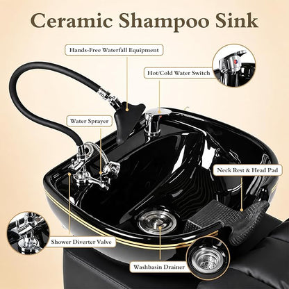 Shampoo Bowl and Chair Set of 3 - Image 3