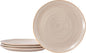 Bico Light Beige 10 inch Stoneware Dinner Plates Set, Set of 4, Microwave and Dishwasher Safe, for Main Course, Steak, Pasta