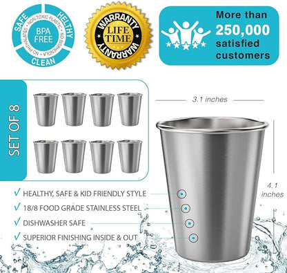 CHILLOUT LIFE Stainless Steel Kids Cups 8 oz - Image 2