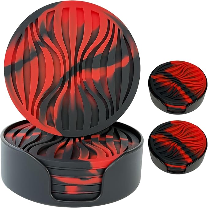 2 Packs Silicone Coaster Set of 6 Pieces by Unknown