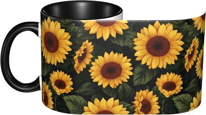 Yrebyou Sunflower Coffee Mug 11oz Ceramic Cup - Image 3
