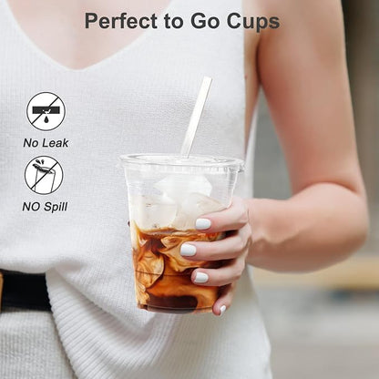 Dealusy 100 Pack - 16 oz Clear Plastic Cups - Image 4