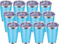 VEGOND 20oz Tumbler with Lid and Straw Stainless Steel Tumbler Cup Bulk Vacuum Insulated Double Wall Travel Coffee Mug Powder Coated Coffee Cup(Sky Blue 12 Pack