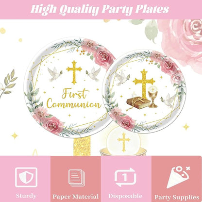 Rakuto First Communion Party Decorations, Serve 24 - Image 4