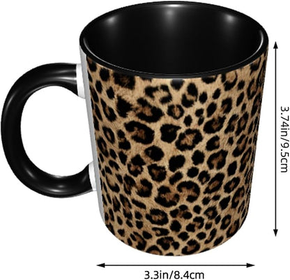 Leopard Print Coffee Mug 11 Ounce Mugs Ceramic Tea Cup Drinking Water Cups | - Image 3