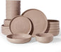 Stoneware Dinnerware Set with Pasta Bowls, Service by FamiwarePremium