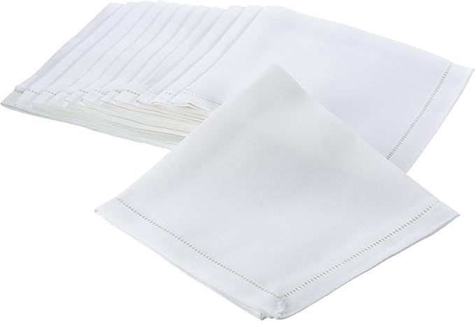 SARO LIFESTYLE Hemstitched Border Dinner Napkin by SaroLifestyle