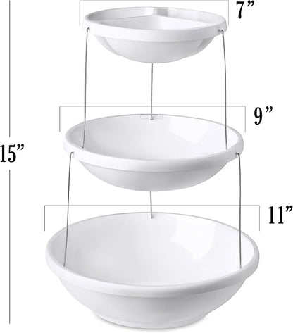 Masirs 3-Tier Collapsible Bowl: Decorative Design Folds - Image 2