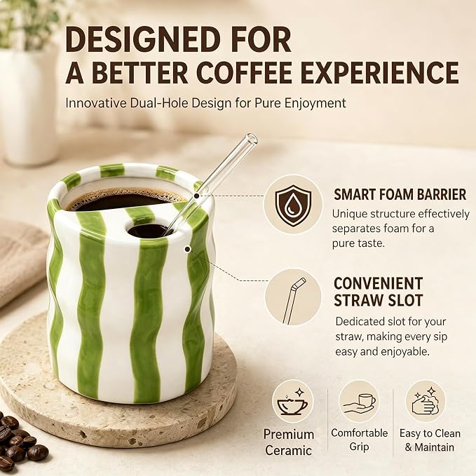Espresso Cups Ceramic Coffee Mug Series European Striped Dot Coffee Cup And - Image 2