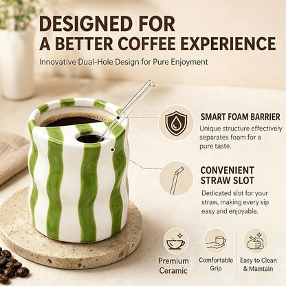 Espresso Cups Ceramic Coffee Mug Series European Striped Dot Coffee Cup And - Image 2