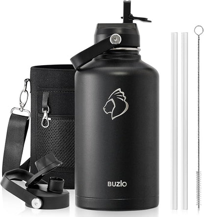 BUZIO 64 oz Insulated Stainless Steel Water Bottle by BUZIO