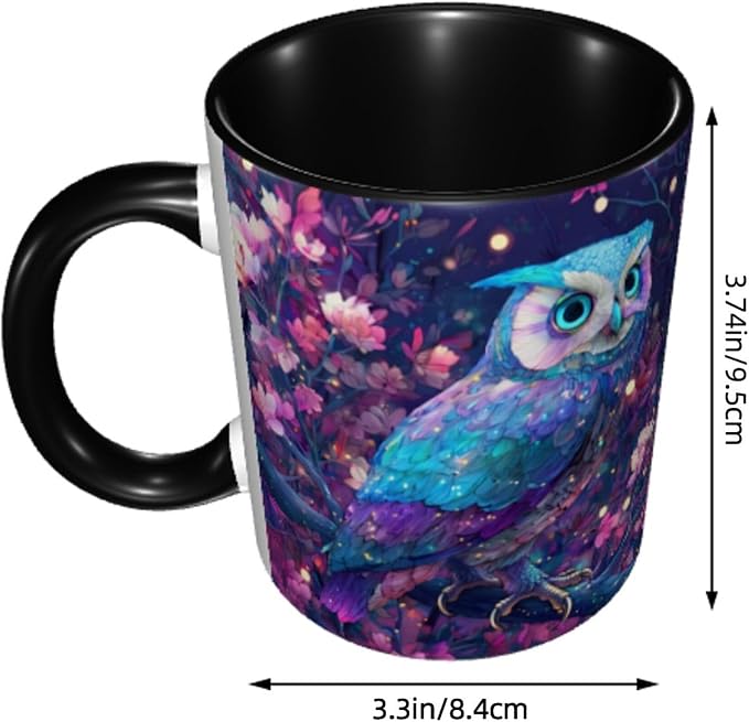 FyLybois Owl Coffee Mug 11 Ounce Mugs Ceramic Tea Cup Drinking Water Cups | - Image 3