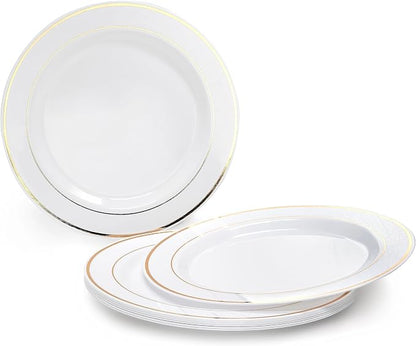 " OCCASIONS " 40 Plates Pack, Heavyweight Disposable Wedding Party Plastic by OCCASIONSFINESTPLASTICTABLEWARE