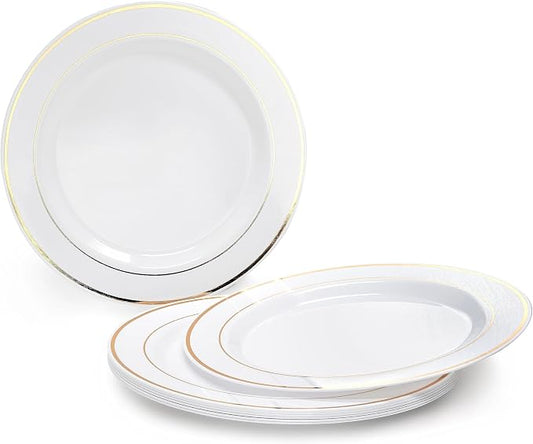 " OCCASIONS " 40 Plates Pack, Heavyweight Disposable Wedding Party Plastic by OCCASIONSFINESTPLASTICTABLEWARE