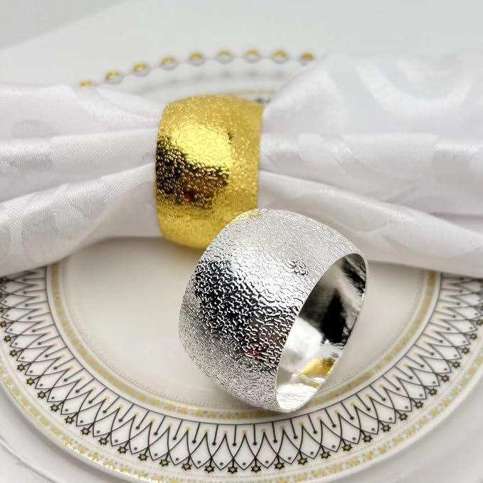 Set of 100 Napkin Rings Metal Gold Circular Napkin Ring, Napkin Rings Bulk - Image 5