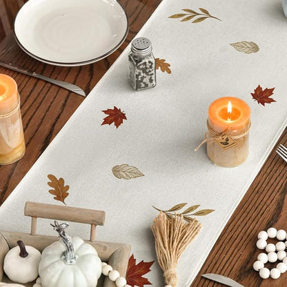 Artoid Mode 210 GSM Fall Table Runner 13x72 Inch Home Party Decor | Orange - Image 7
