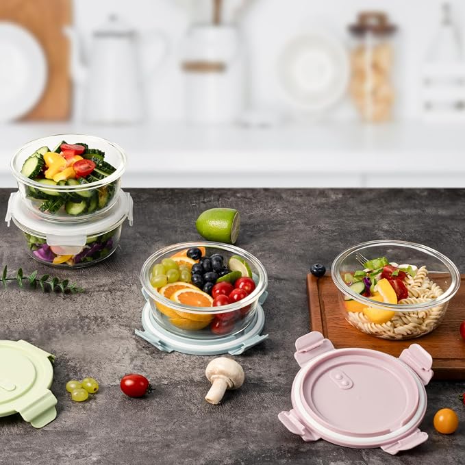 2.5 Cup/20oz Glass Meal Prep Food Storage Containers - Image 6