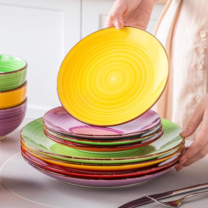 vancasso Bonita Dinnerware Set Multicolor Stoneware 12 Pieces Service - Image 6
