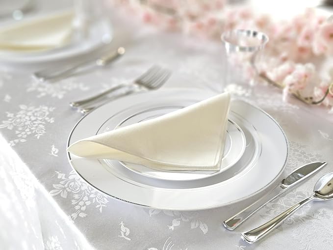 " OCCASIONS " 40 Plates Pack, Heavyweight Disposable Wedding Party Plastic - Image 6