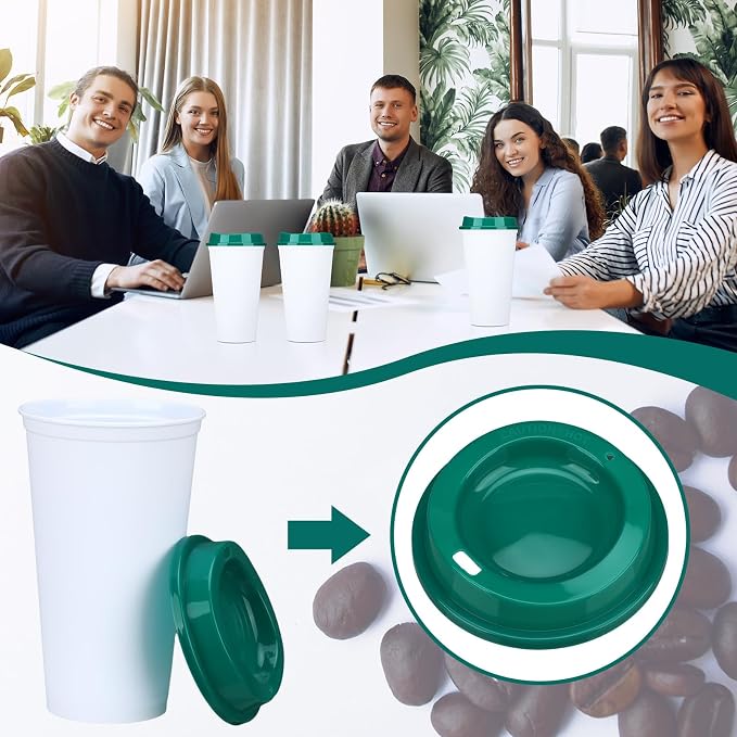 15 Pack Reusable Plastic Coffee Cups - Image 5