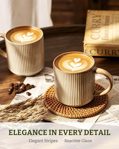famiware Coffee Mug Set for 6, Star 12 oz Catering Mugs Cup Set - Image 2