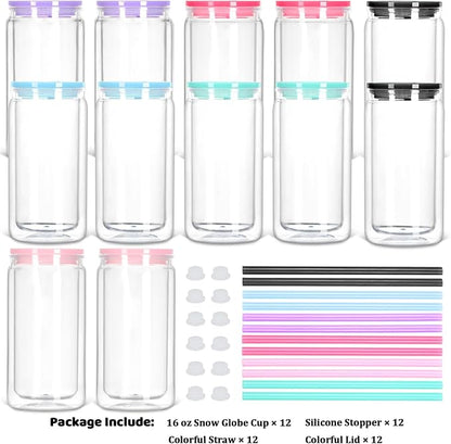 12 Pack Acrylic Snow Globe Tumbler - Image 6